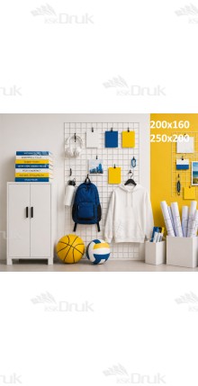 Tło fotograficzne „Szkolna energia – biało-żółto-niebieska strefa motywacji” | 4158